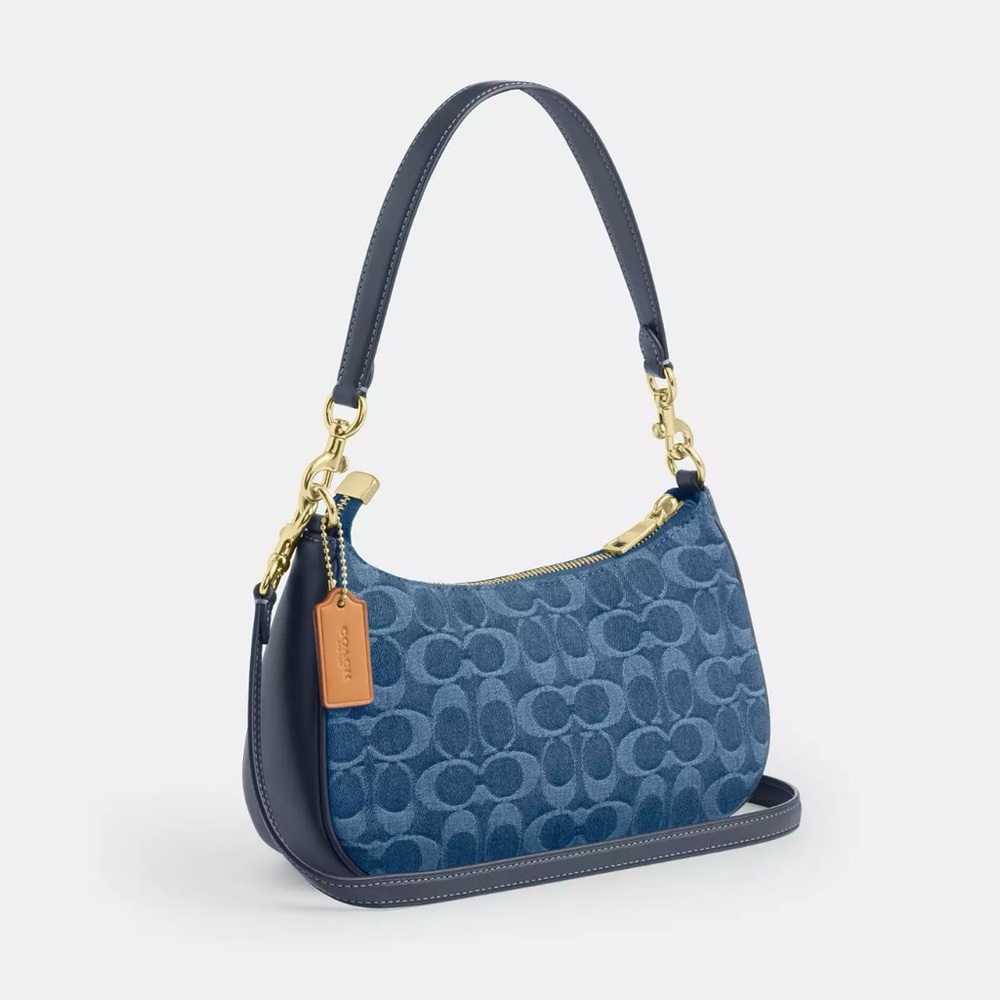 Teri Shoulder Bag In Signature Denim - Picture 4 of 10